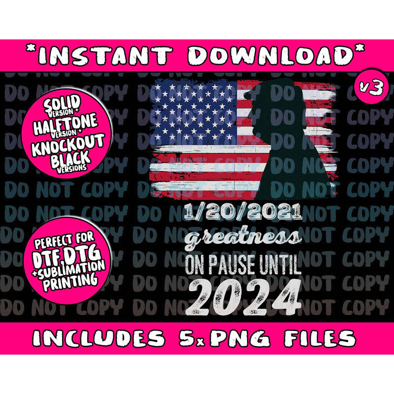 01202021 Greatness On Pause Until 2024 Pro Trump USA Flag Png Bundle, Trending Png, Popular Printable - 1.jpg