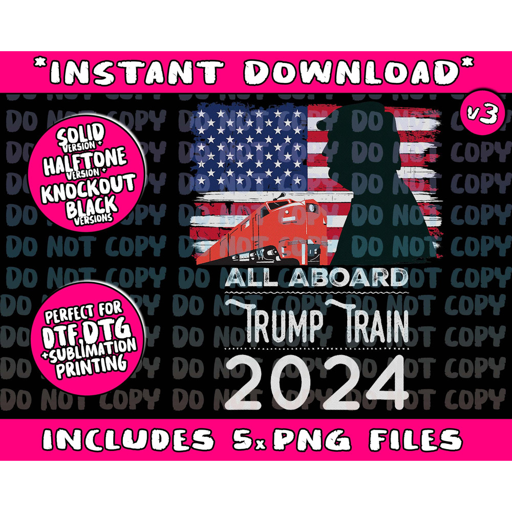 All Aboard Trump Train 2024 Vintage American Flag Apparel Png Bundle, Trending Png, Popular Printable - 1.jpg