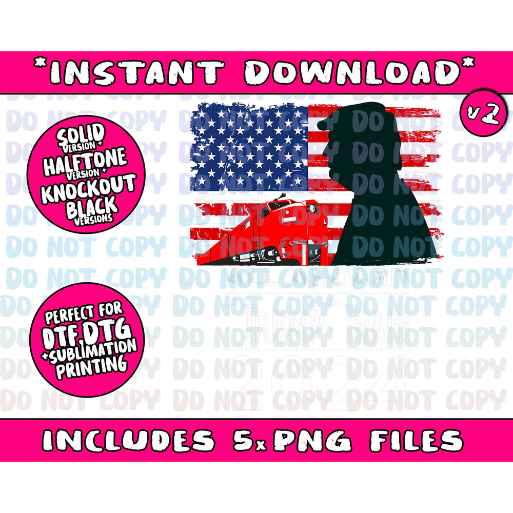 All Aboard Trump Train 2024 Vintage American Flag Apparel Png Bundle, Trending Png, Popular Printable - 3.jpg
