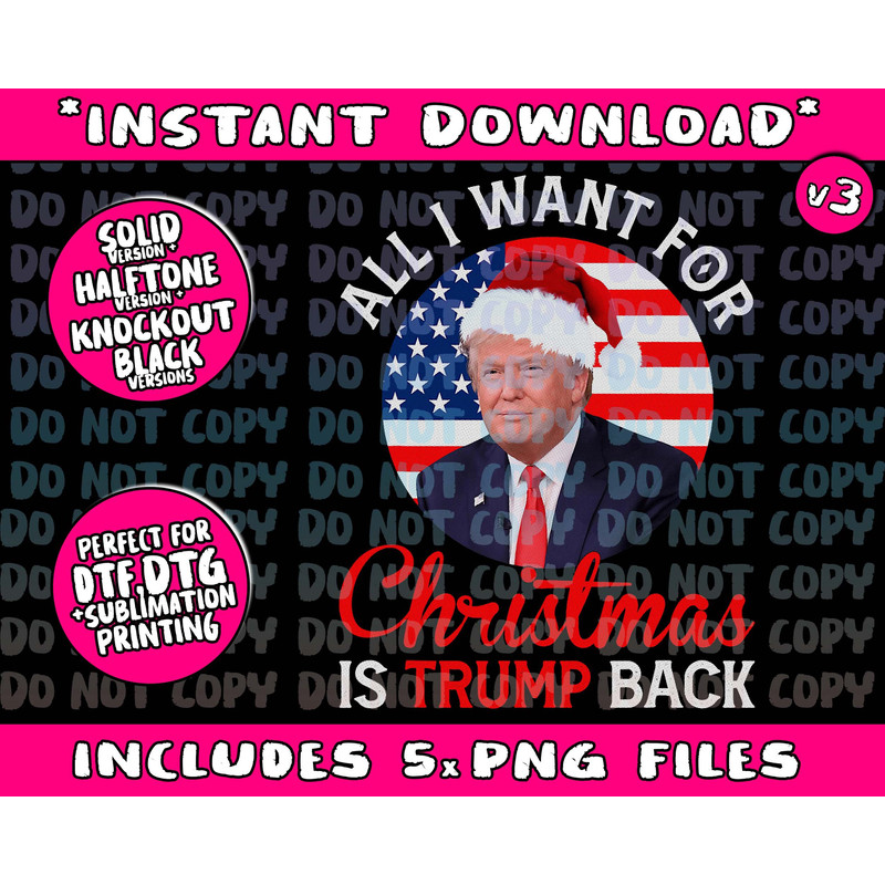All I Want For Christmas Is Trump Back And New President Png Bundle, Trending Png, Popular Printable - 1.jpg