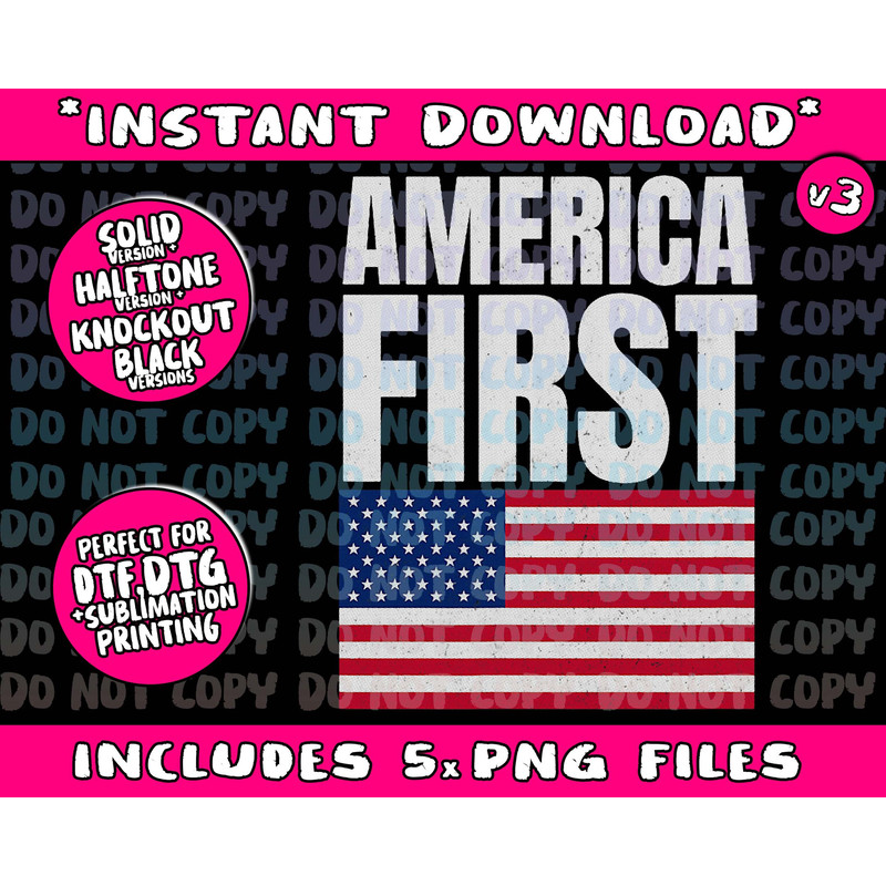 America First Flag Pro Trump USA Conservative Vintage Gift Png Bundle, Trending Png, Popular Printable - 1.jpg