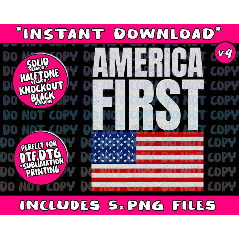 America First Flag Pro Trump USA Conservative Vintage Gift Png Bundle, Trending Png, Popular Printable - 4.jpg