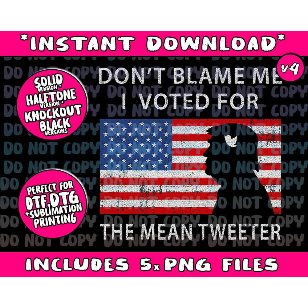 Anti Biden Trump Don't Blame Me I Voted For The Mean Tweeter (1)Png Bundle, Trending Png, Popular Printable - 4.jpg
