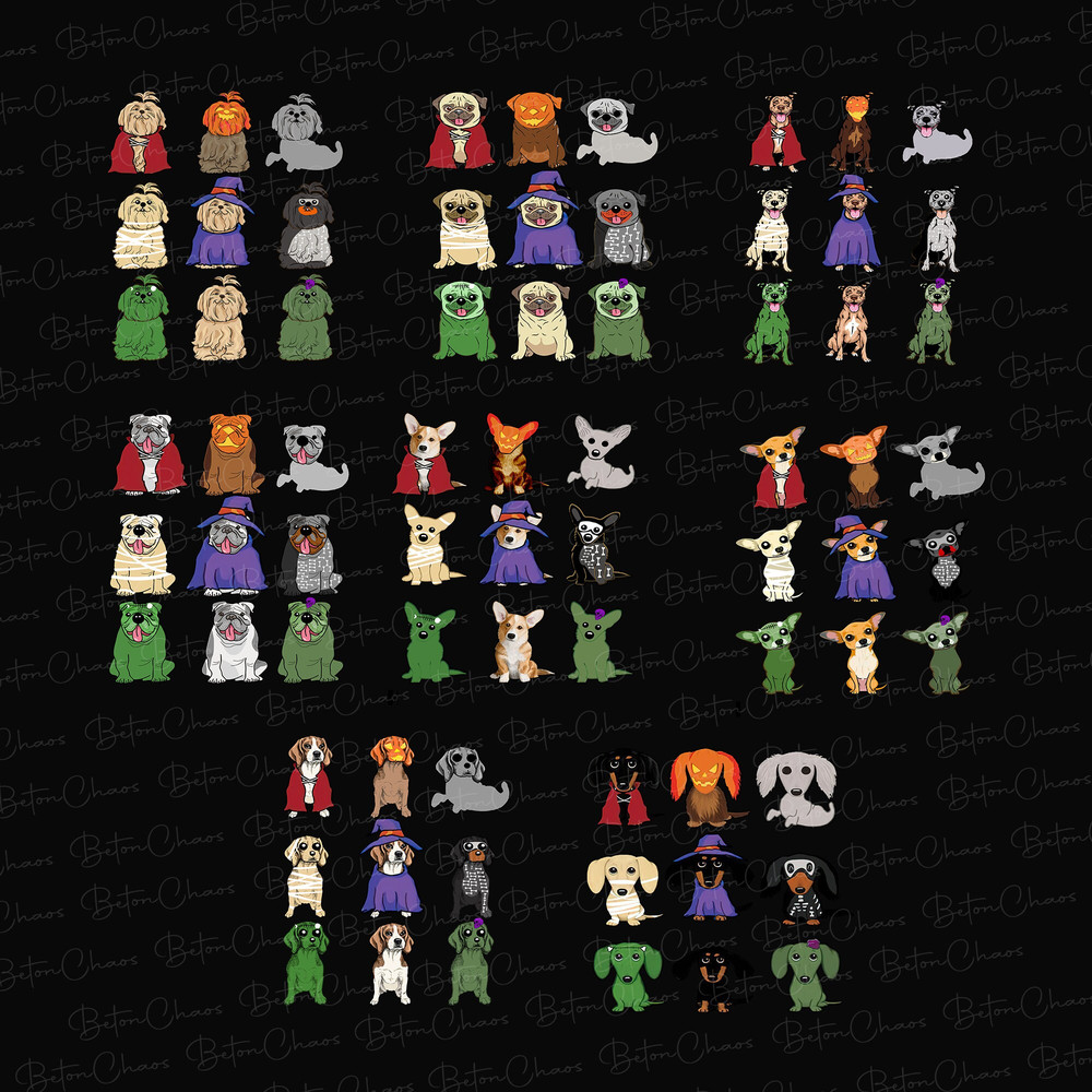 Bundle Halloween Dog PNG, Halloween Cat PNG, Halloween Dog Shirt, Halloween Cat Shirt, Sublimation Design for Shirt, Halloween Shirt PNG - 1.jpg