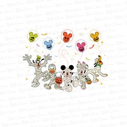 halloween mummy mouse and friends, halloween masquerade, trick or treat png, spooky vibes, boo png, png, png files for c