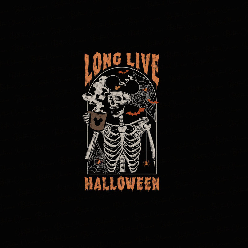 Long Live Halloween Png, Skeleton Halloween Png, Halloween Coffee Shirt, Mouse Halloween Png, Instant Download - 1.jpg