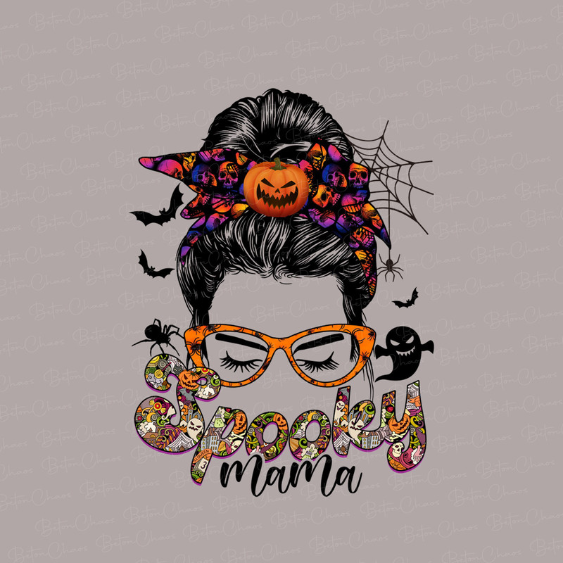 Spooky mama PNG halloween mom sublimation design download spooky messy bun mama - 1.jpg