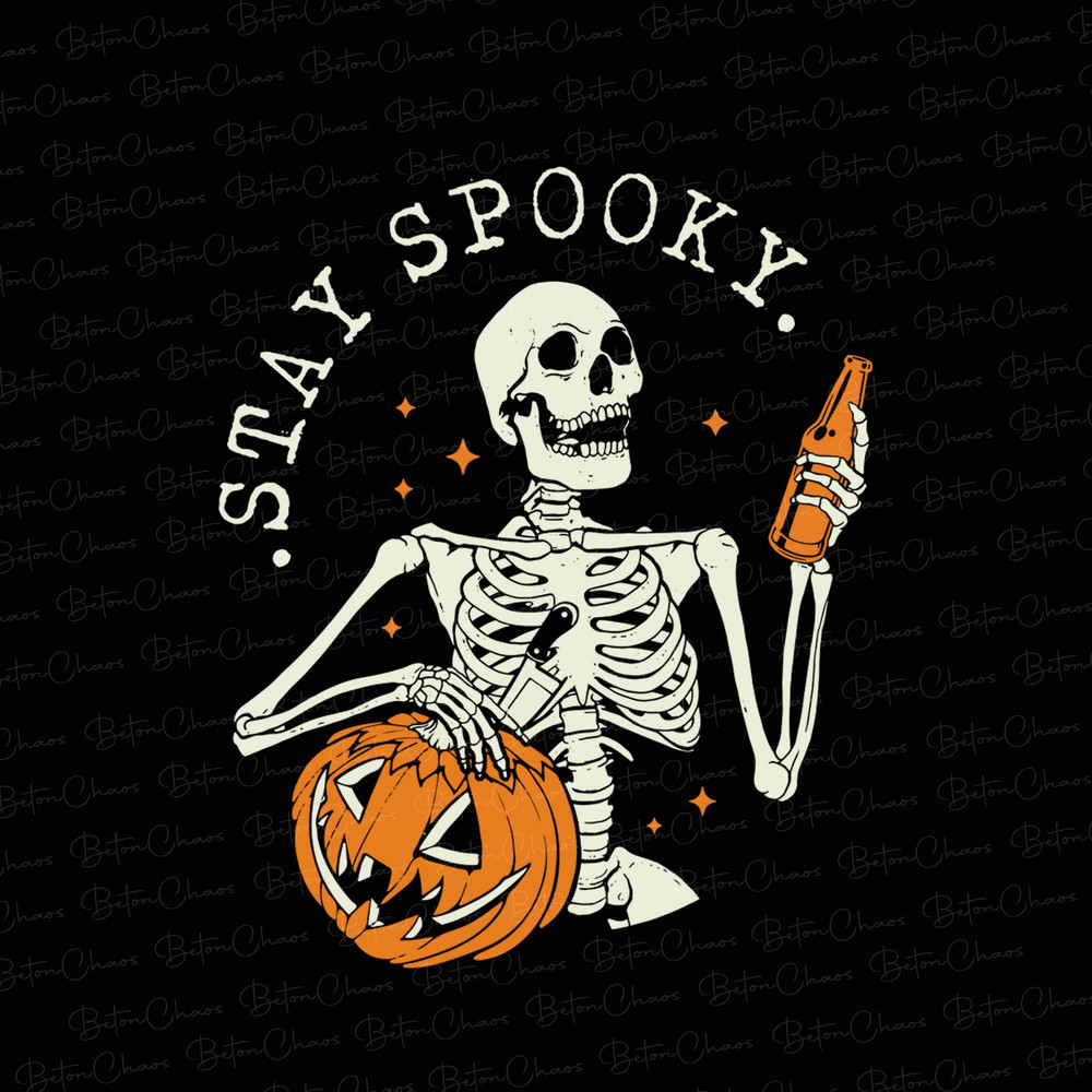 Stay Spooky PNG, Jack o lantern png, Skeleton PNG, Halloween PNG, pumpkin png, trendy halloween shirt png, Stay Spooky Sublimation File - 1.jpg