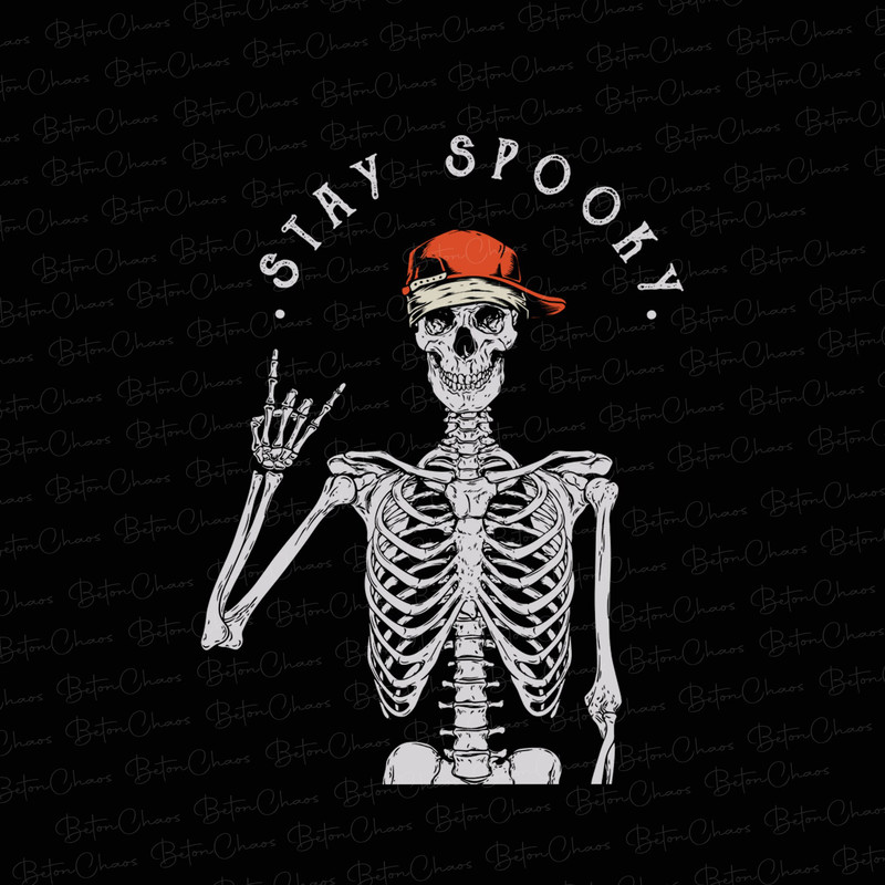 Stay spooky Png, retro halloween png, spooky halloween png, halloween Skeleton png, spooky season, spooky vibes png, png for shirts - 1.jpg