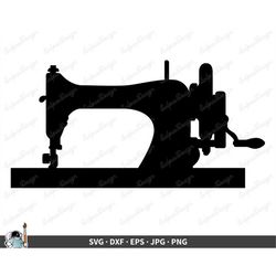 Sewing Machine SVG  Clip Art Cut File Silhouette dxf eps png jpg  Instant Digital Download