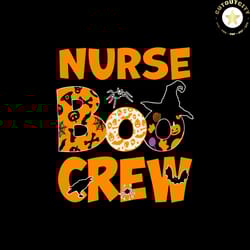 nurse boo crew halloween nurse vector svg, halloween nurse gift for halloween day svg, silhouette sublimation files