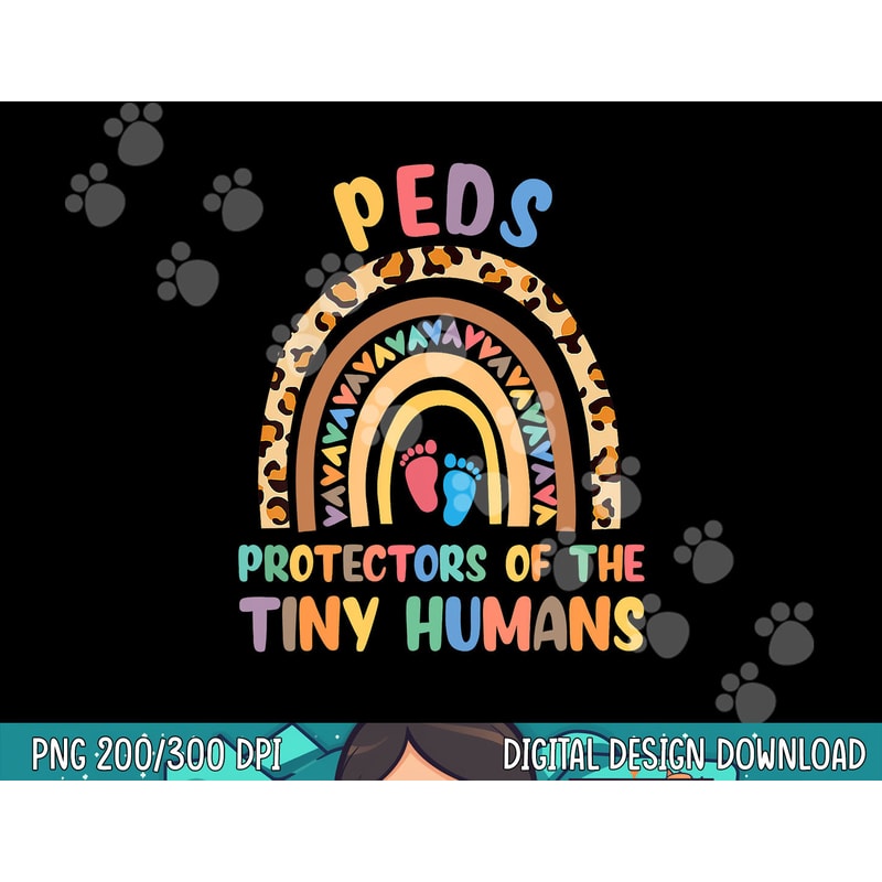 J8w0 Peds Protectors Of Tiny Humans Rainbow Pediatrics Nurse png, sublimation copy.jpg