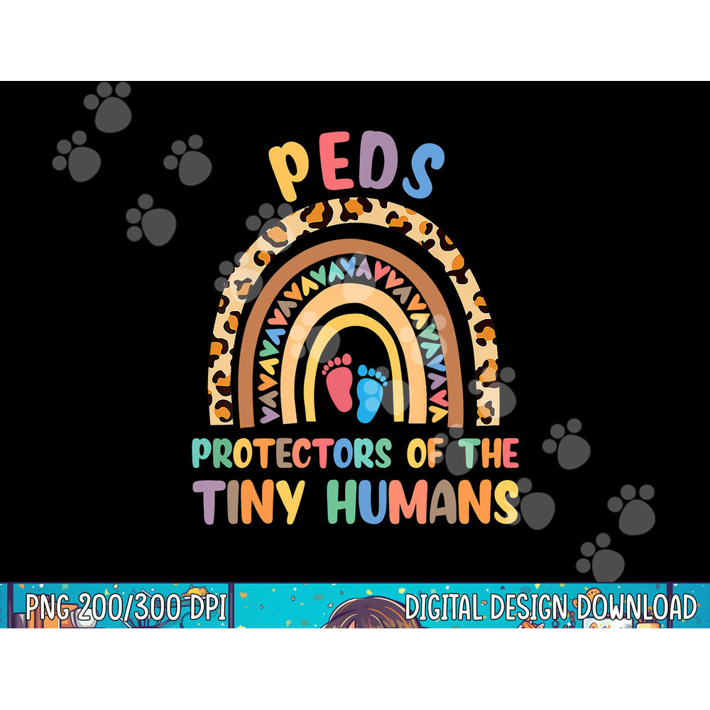 J8w0 Peds Protectors Of Tiny Humans Rainbow Pediatrics Nurse png, sublimation copy.jpg