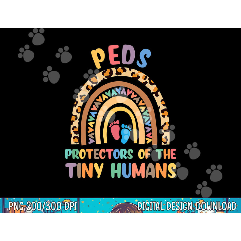 J8w0 Peds Protectors Of Tiny Humans Rainbow Pediatrics Nurse png, sublimation copy.jpg