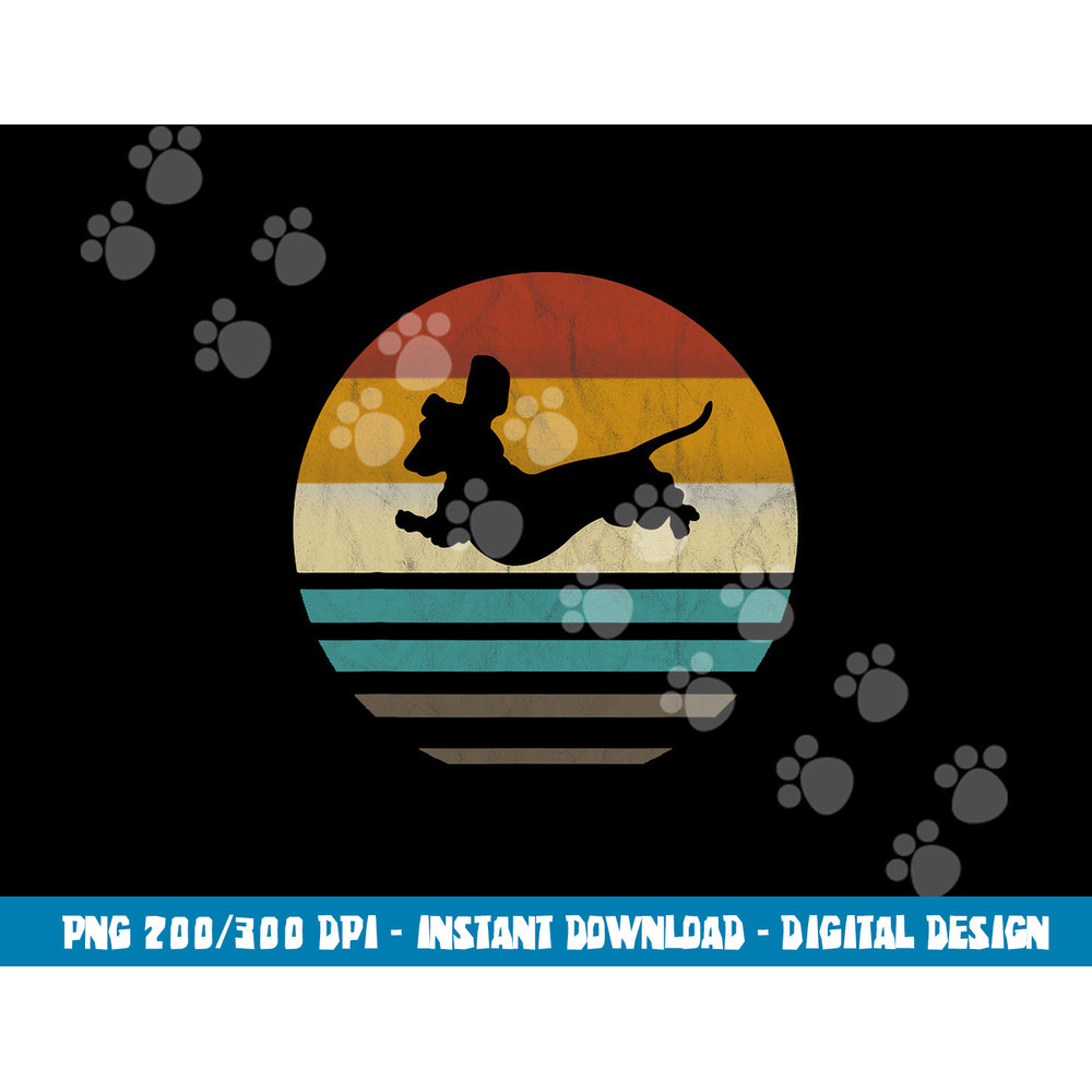 Dachshund Vintage Silhouette 60s 70s Retro grunge Dog Lover  png, sublimation copy.jpg