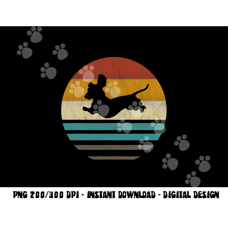 Dachshund Vintage Silhouette 60s 70s Retro grunge Dog Lover png, sublimation copy.jpg