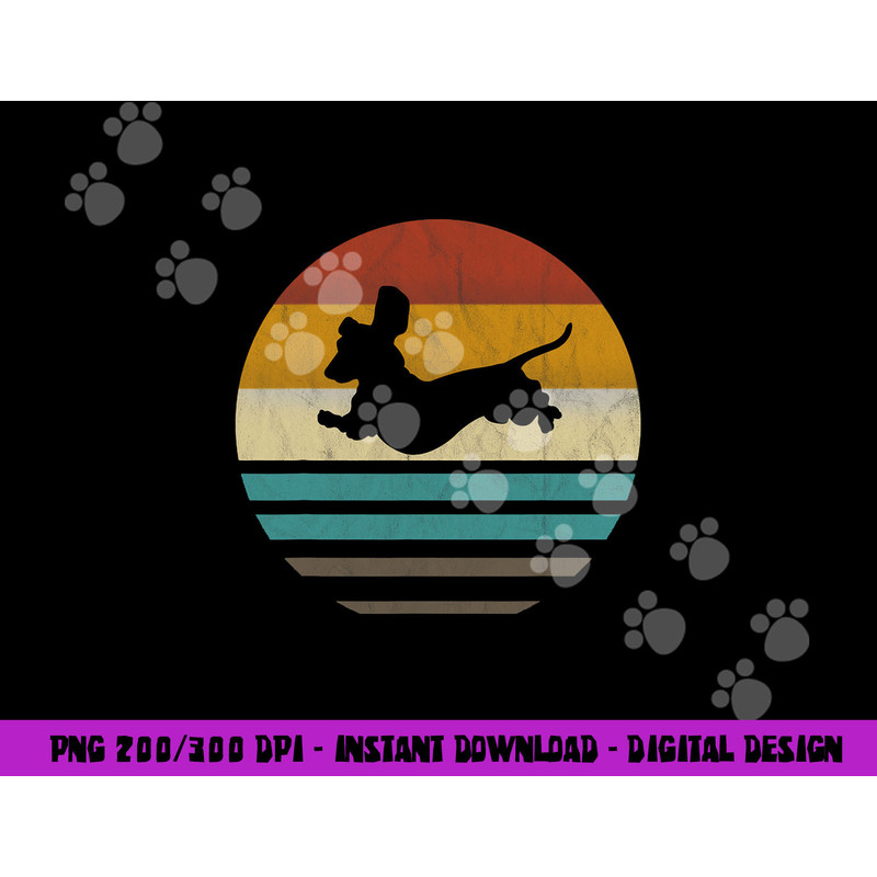 Dachshund Vintage Silhouette 60s 70s Retro grunge Dog Lover png, sublimation copy.jpg
