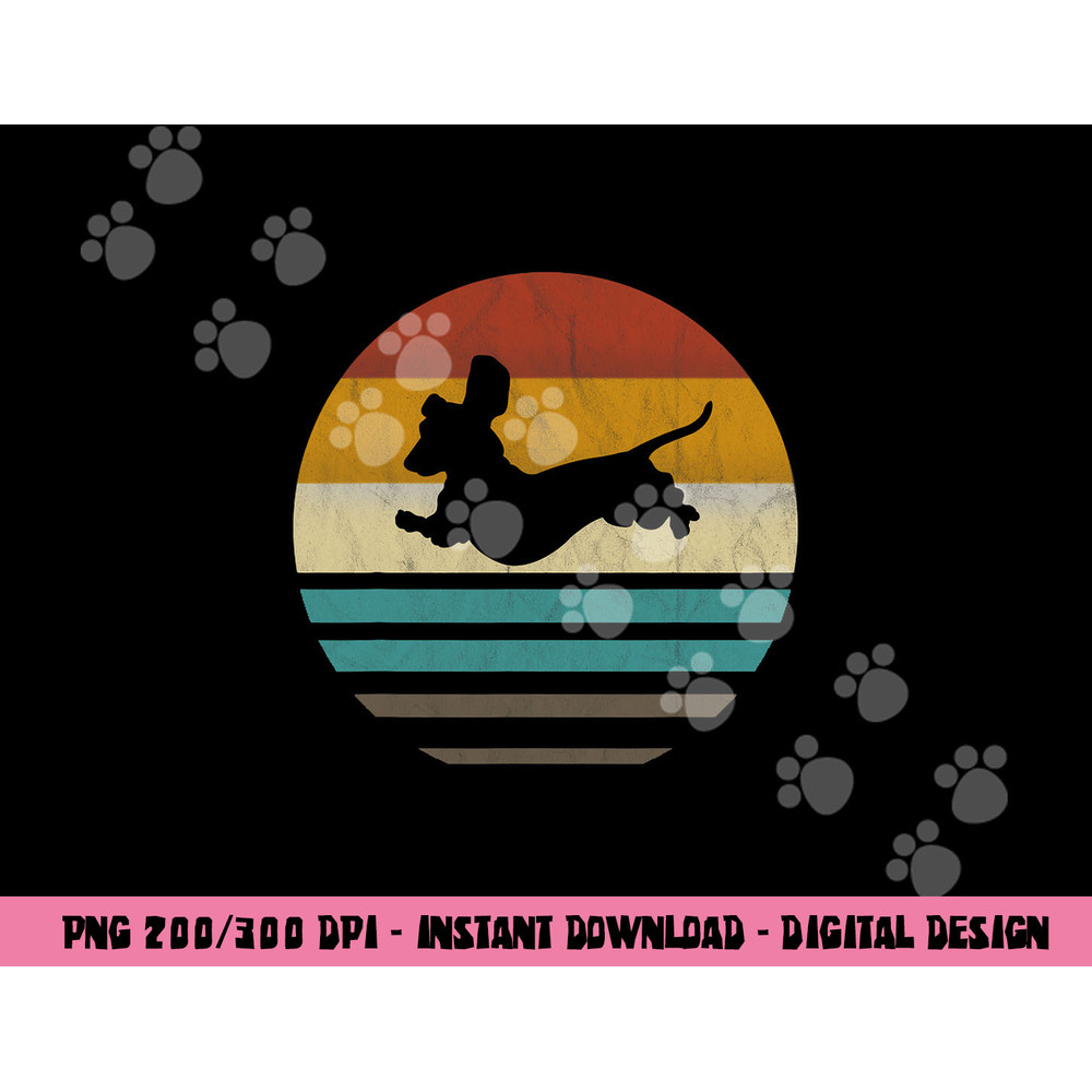 Dachshund Vintage Silhouette 60s 70s Retro grunge Dog Lover png, sublimation copy.jpg