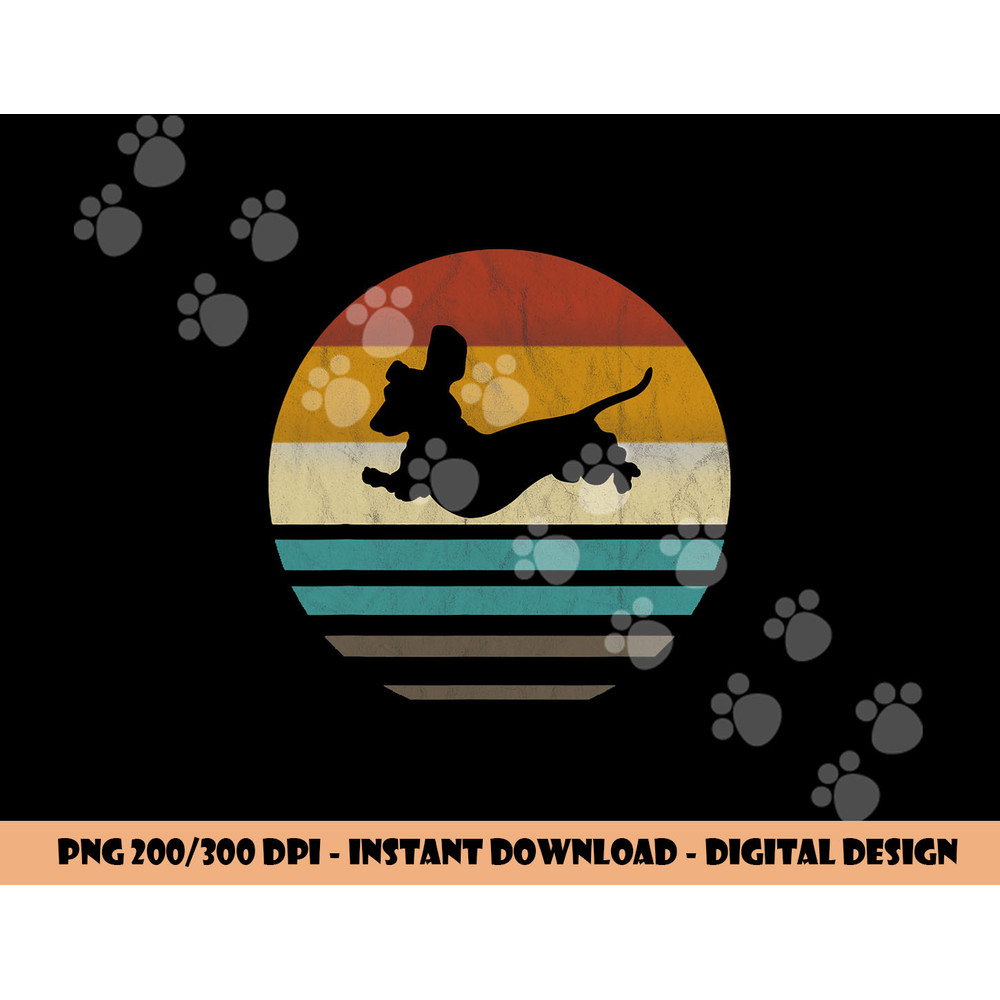 Dachshund Vintage Silhouette 60s 70s Retro grunge Dog Lover png, sublimation copy.jpg
