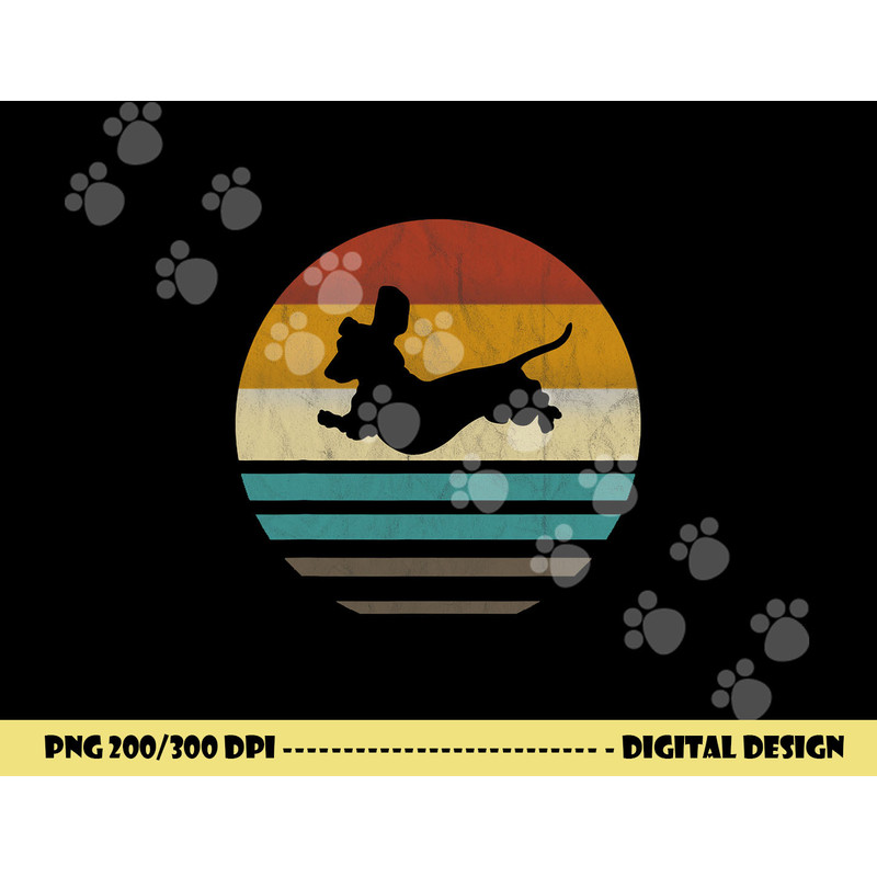 Dachshund Vintage Silhouette 60s 70s Retro grunge Dog Lover png, sublimation copy.jpg