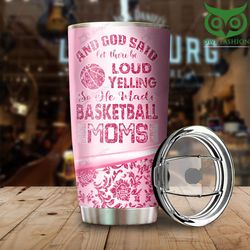 basketball mom personalized stainless steel tumbler