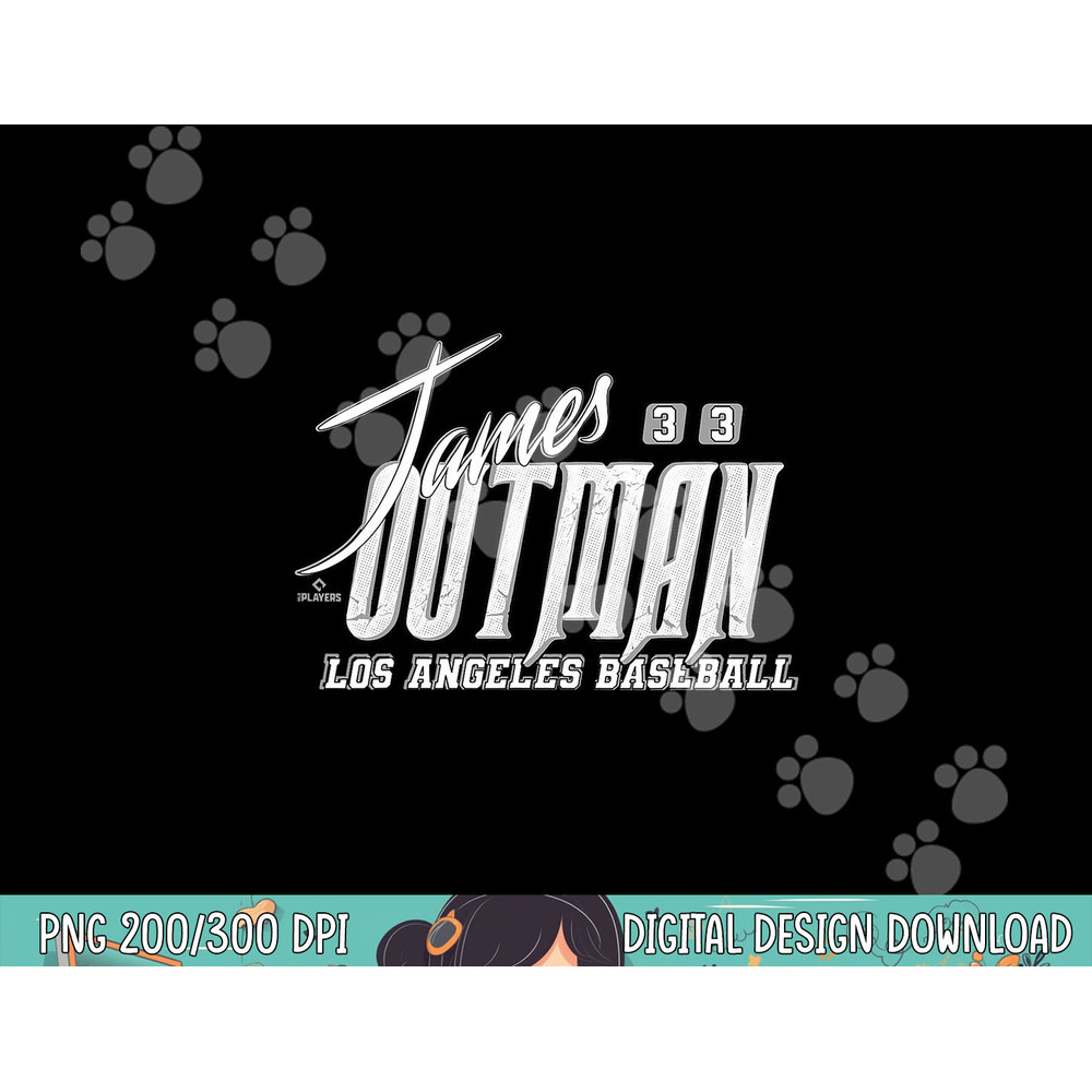 James Outman Los Angeles Baseball Rock MLBPA png,sublimation.jpg