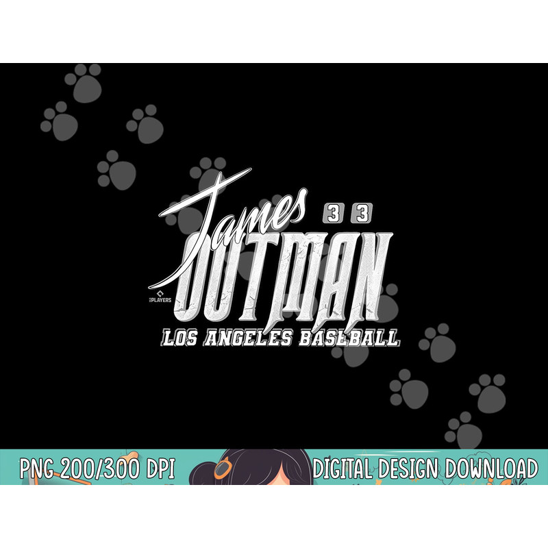 James Outman Los Angeles Baseball Rock MLBPA png,sublimation.jpg