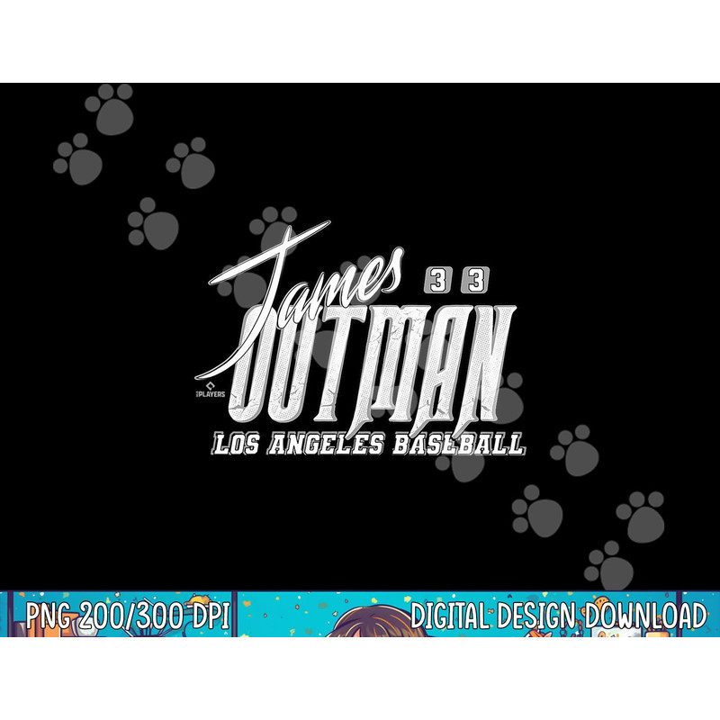 James Outman Los Angeles Baseball Rock MLBPA png,sublimation .jpg