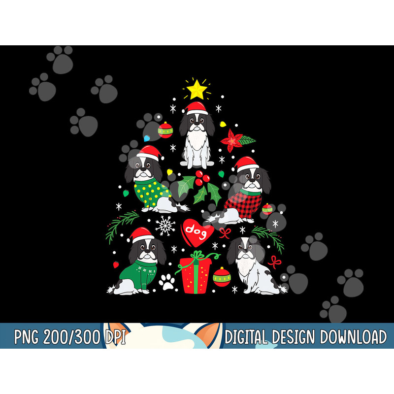 Japanese Chin Christmas Ornament Tree Dog Mom Dad Gift  png,sublimation copy.jpg