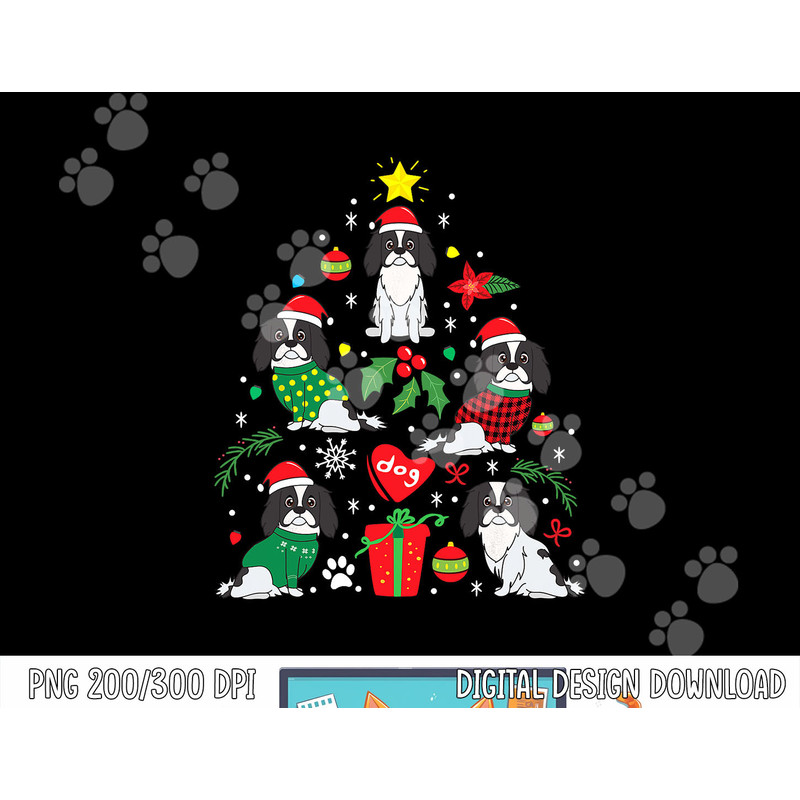 Japanese Chin Christmas Ornament Tree Dog Mom Dad Gift png,sublimation copy.jpg
