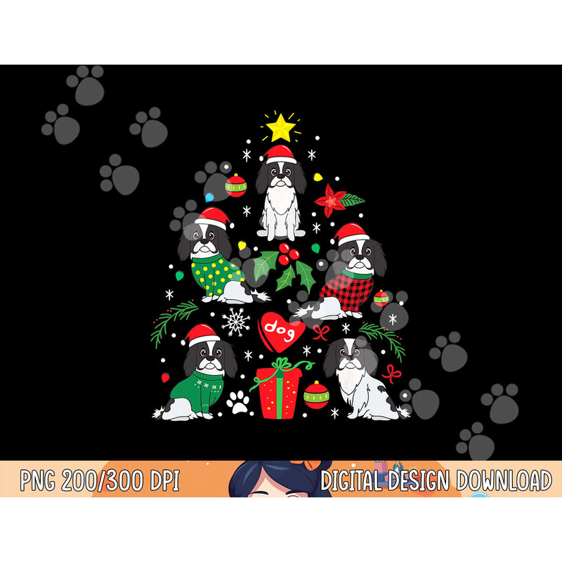 Japanese Chin Christmas Ornament Tree Dog Mom Dad Gift png,sublimation copy.jpg