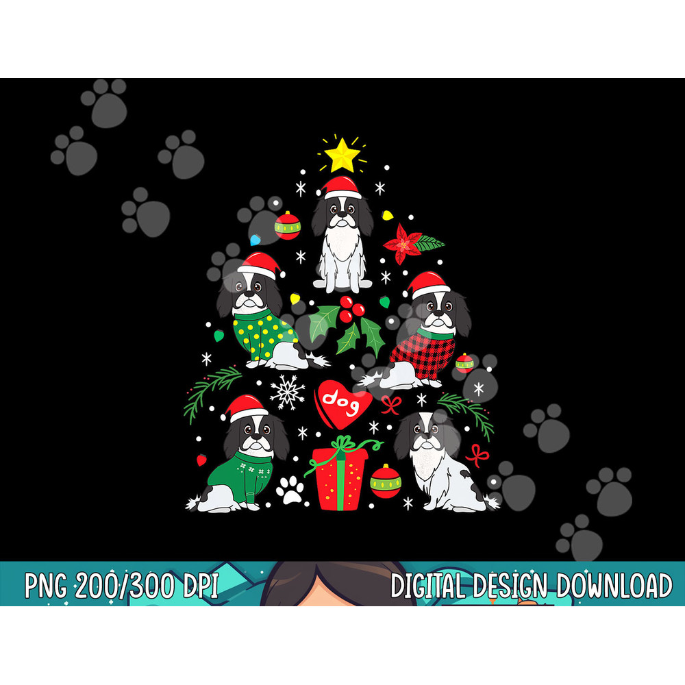 Japanese Chin Christmas Ornament Tree Dog Mom Dad Gift png,sublimation copy.jpg
