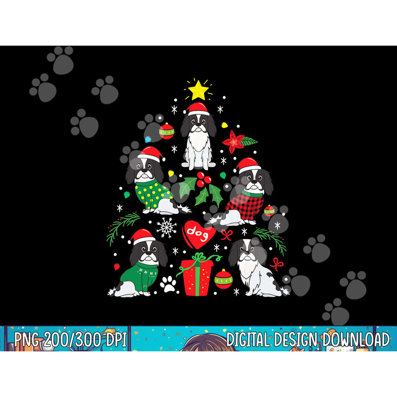 Japanese Chin Christmas Ornament Tree Dog Mom Dad Gift png,sublimation copy.jpg