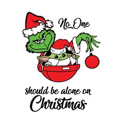 No One Should Be Alone On Christmas Svg, Christmas Svg, Xmas Svg, Christmas Gift, Grinch Svg, The Grinch Svg, Christmas