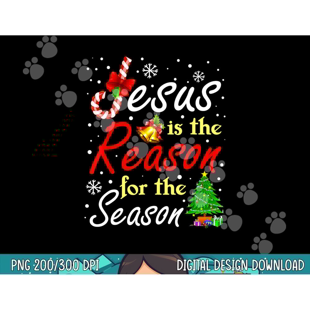 Jesus Is The Reason For The Season Funny Christmas Pajamas png,sublimation copy.jpg
