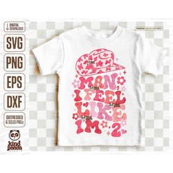 2nd birthday svg png sublimation, pink groovy baby cowgirl second birthday, floral western princess bday party onesie, c