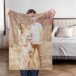 Personalized Photo Blanket, Photo Blanket Minky, Blanket Photo Collage, Custom your own photo blanket, Family Photo Gift