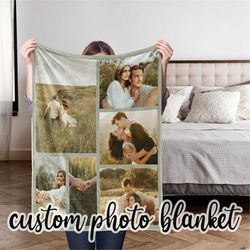 Personalized Blanket for Mom Baby, Family Photo Collage Blanket, Personalized Photo Blanket, Comfortable Picture Blanket