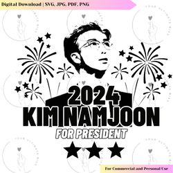 bts kim namjoon 2024 vector , rm svg , kpop design