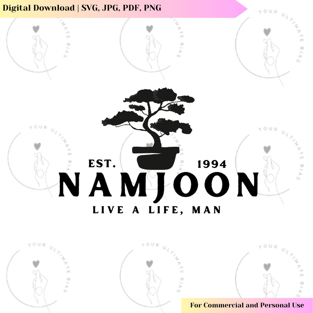 BTS Kim Namjoon Vector  BTS SVG  Kpop Design - 1.jpg