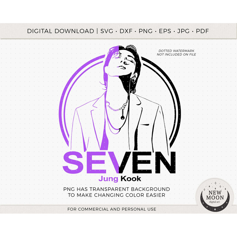 Jungkook Vector BTS svg KPop Sticker Instant Download for Cricut Silhouette DXF digital cut file Eps Svg Png shirt Jungkook Shirt - 2.jpg