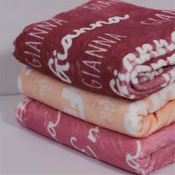 Personalized Blanket, Minky Baby Blanket, Throw Blanket with Name, Kids Blanket, Baby shower gift, Custom Name Nursery B