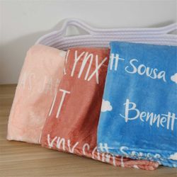 Personalized Blanket With Name, Multi Color Minky Baby Blanket, Kids/Throw Blanket, Baby shower gift, Custom Name Nurser