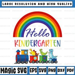 hello kindergarten svg, back to school kindergarten svg, teacher svg cut file first day of school svg design