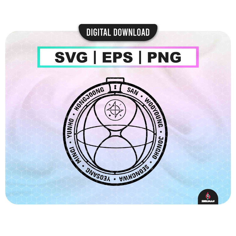 Ateez SVG ateez member PNG Kpop Star svg ateez lightstick vector files for Cricut - 1.jpg