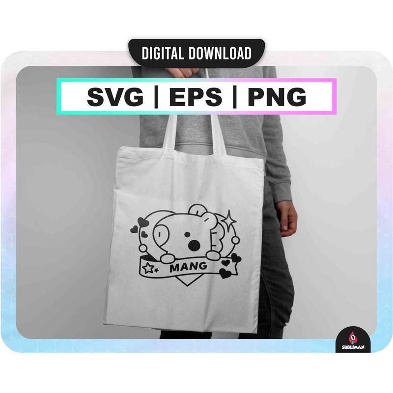 BT21 svg Kpop Star PNG BTS members printable decal Vector files for Cricut - 3.jpg
