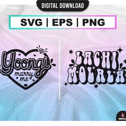 bts yoongi marry me svg , bts lachimolala pdf , army bts png , kpop star svg ,  bts lightstick , vector files for cricut