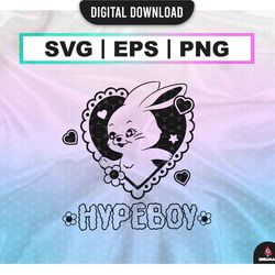 hype boy  svg, eps, png , newjeans kpop svg , newjeans decal printable , vector files for cricut