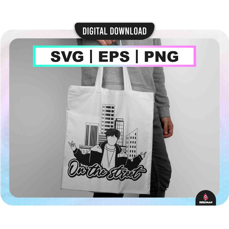 Jhope - en la calle SVG bts kpop PNG jhope Bts EPS Kpop Star svg archivos vectoriales para Cricut - 2.jpg
