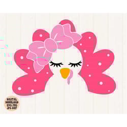 thanksgiving turkey svg, png, jpg, dxf, turkey face svg, thanksgiving svg, cute turkey svg, kids svg, silhouette, cricut